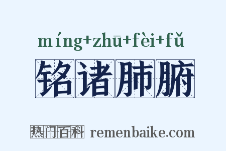 铭诸肺腑是什么意思的图片
